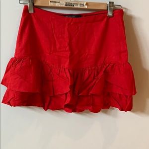 Never worn red mini skirt